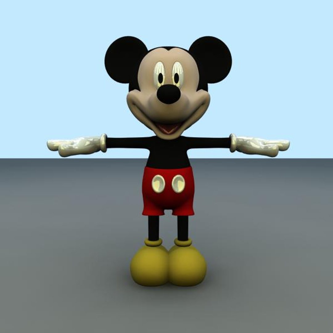 Mickey Mouse 3D Model $99 - .max - Free3D
