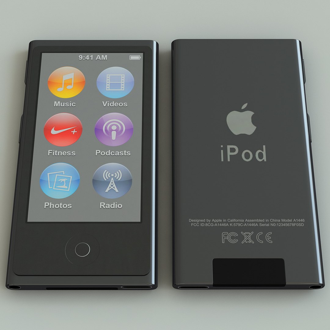 Black Ipod Nano Generation 3d Model