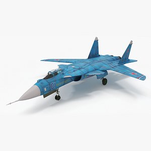 Sukhoi Su 47 Berkut Russian Supersonic Jet Fighter Rigged for Cinema 4D
