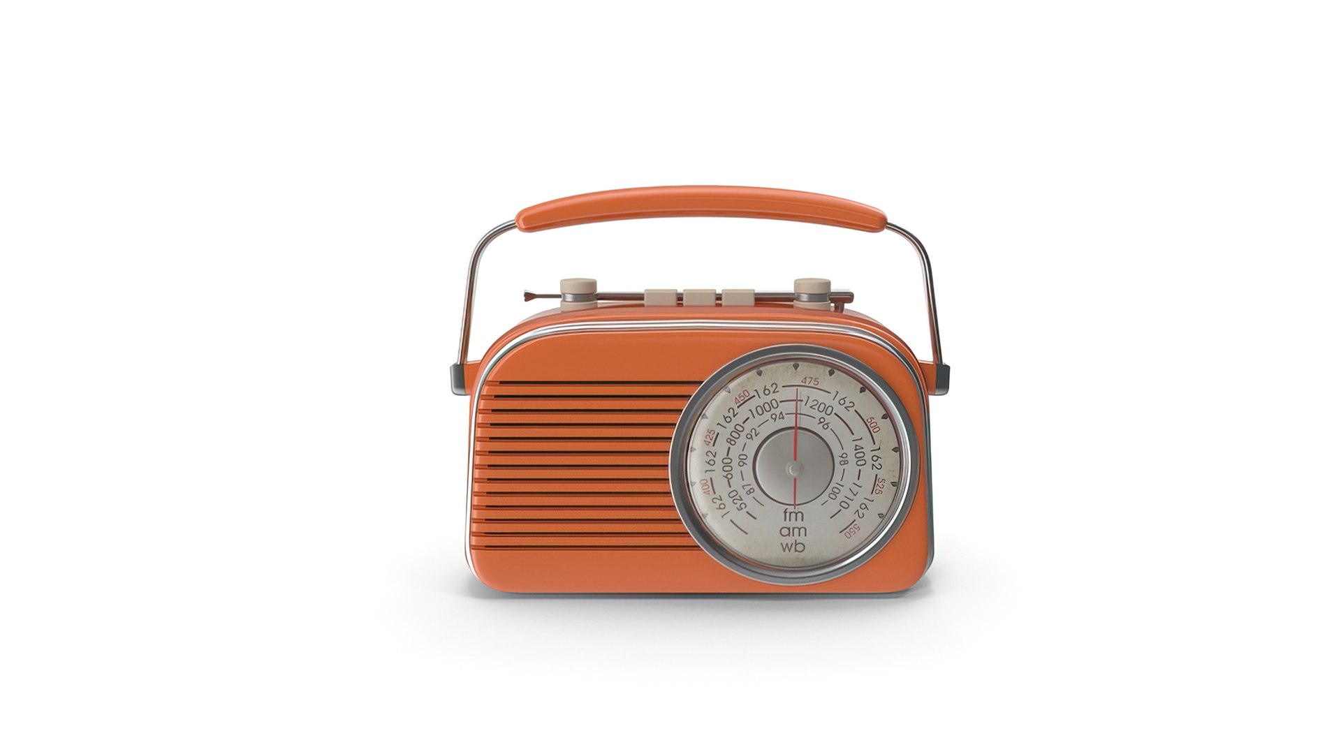 Retro Portable AM FM Radio 3D Model - TurboSquid 2144118
