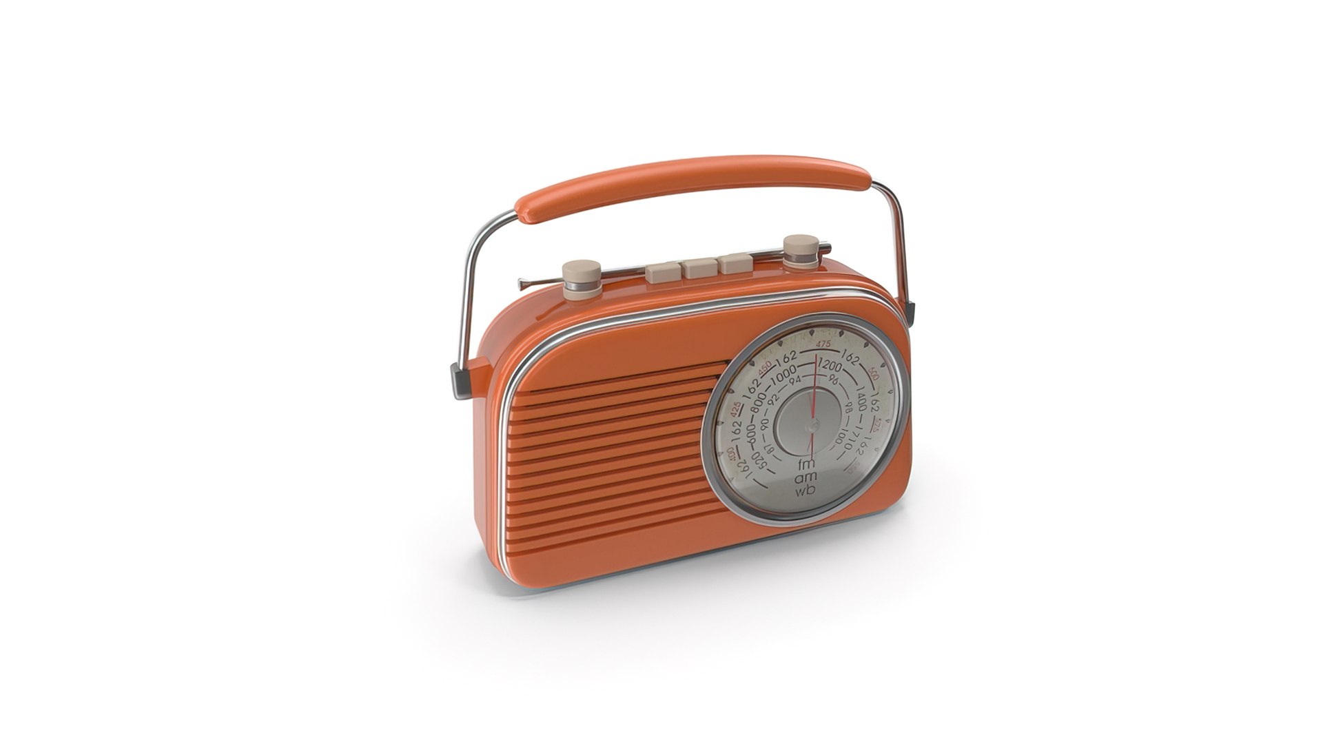 Retro Portable AM FM Radio 3D Model - TurboSquid 2144118