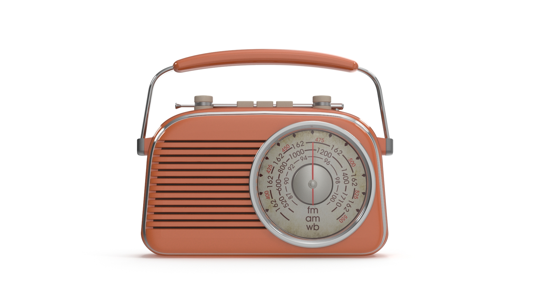 Retro Portable AM FM Radio 3D Model - TurboSquid 2144118