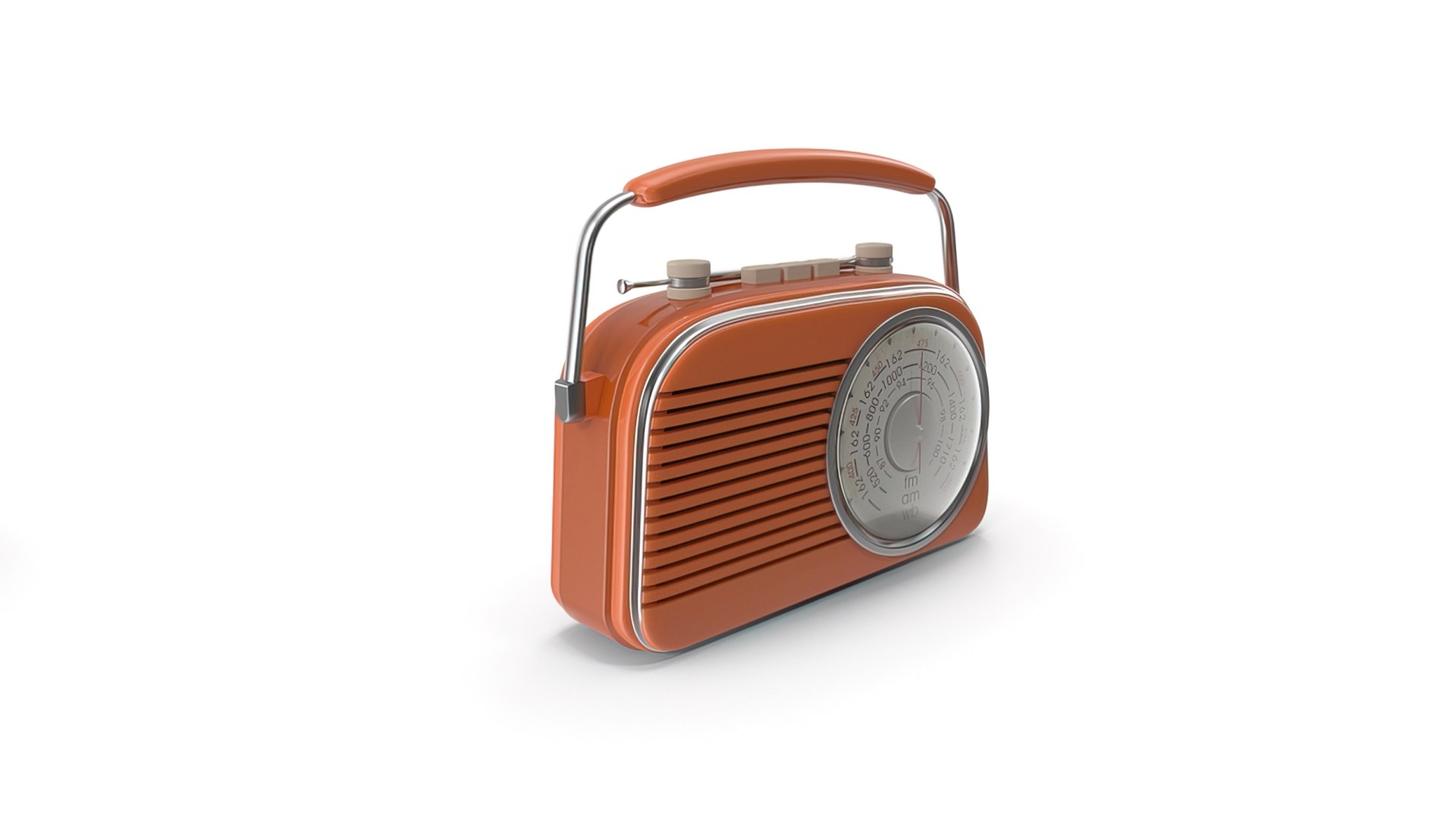 Retro Portable AM FM Radio 3D Model - TurboSquid 2144118