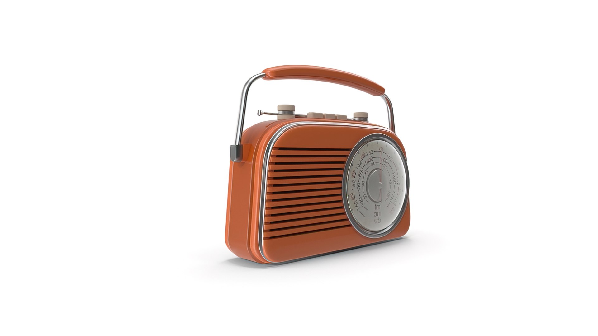 Retro Portable AM FM Radio 3D Model - TurboSquid 2144118