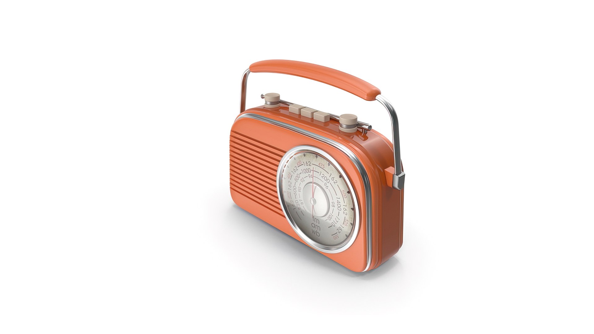 Retro Portable AM FM Radio 3D Model - TurboSquid 2144118