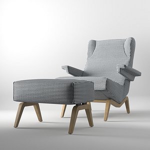 armchair pouf 3D