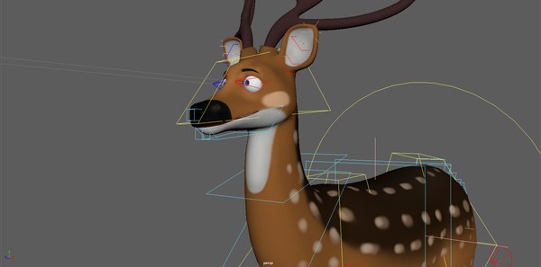 3D rig spotted deer model
