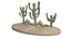 3 cacto mexicano Low-poly