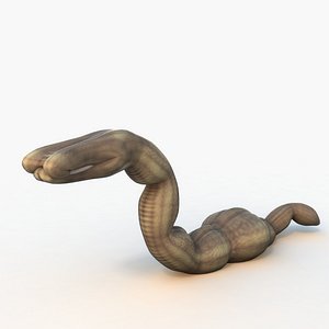 rigged worm 3D model