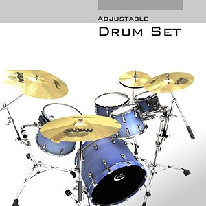 adjustable drum set 3d model