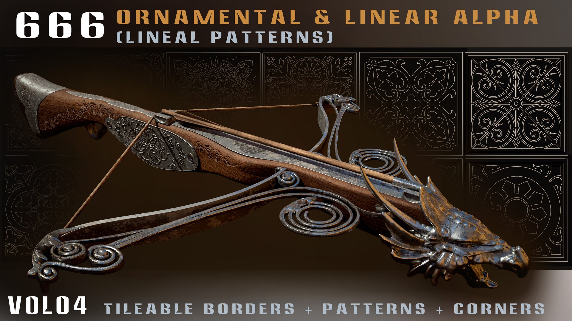 modelo 3d 666-ornamental linear alpha lineal patterns-Vol04 ...