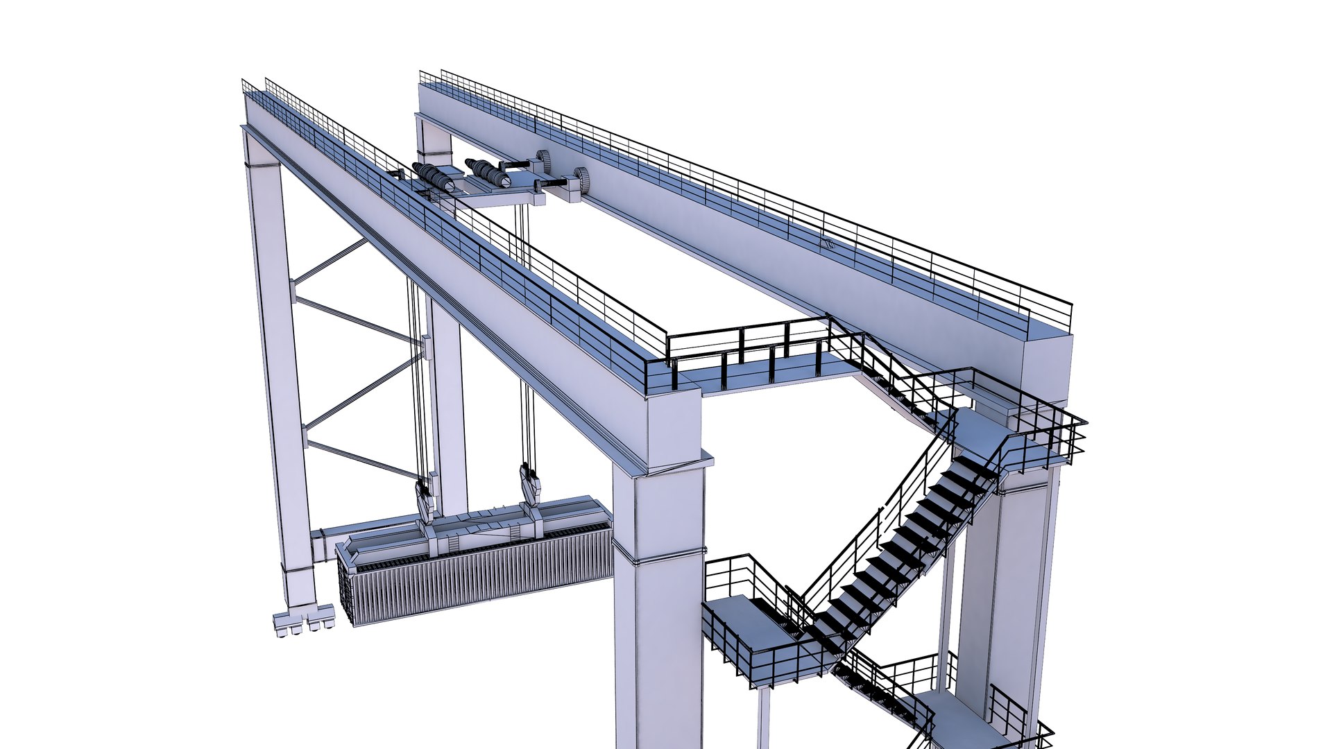3D Port Equipment model https://p.turbosquid.com/ts-thumb/1A/v2suKy/9k/rtgcraneandcontainer16/jpg/1732442666/1920x1080/fit_q87/c140bcb2db1990f1addcbbc6582f03e8285401ab/rtgcraneandcontainer16.jpg