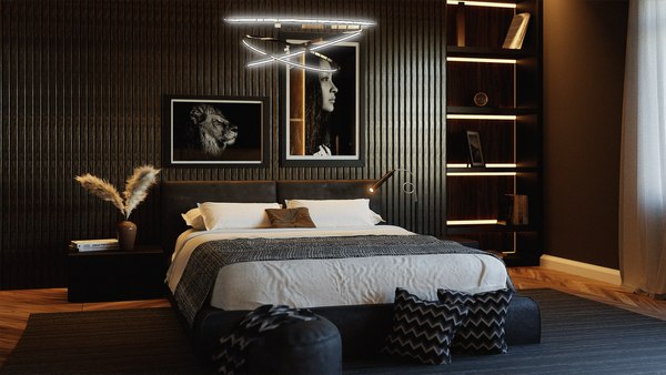 3D bedroom scene - TurboSquid 1850311