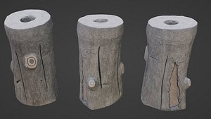 Log Stylized 3D model