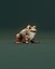 Cartoon Red-legged Frog 3D Model