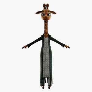 Cartoon Giraffe NoRig 3D model