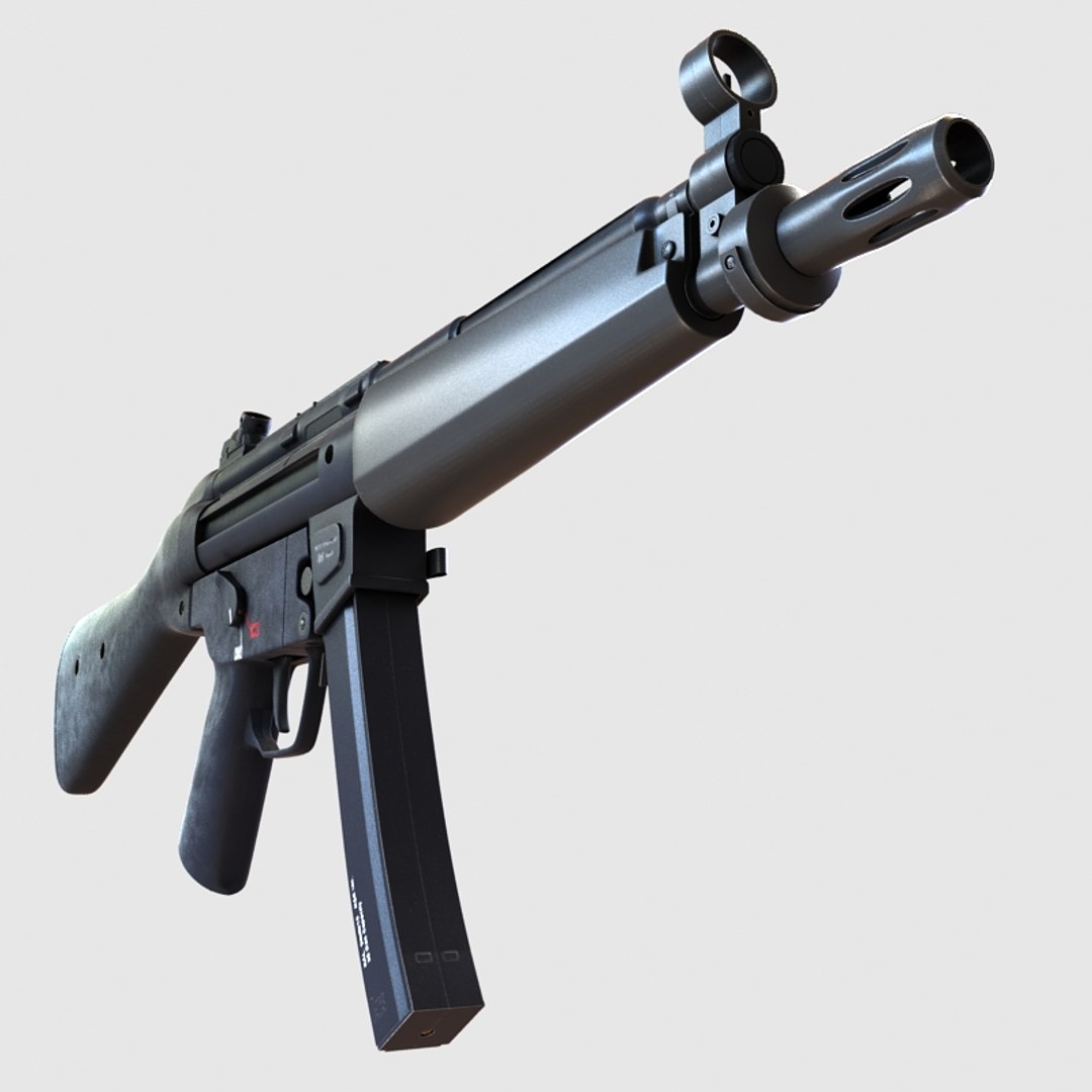 3d realistic submachine gun sf