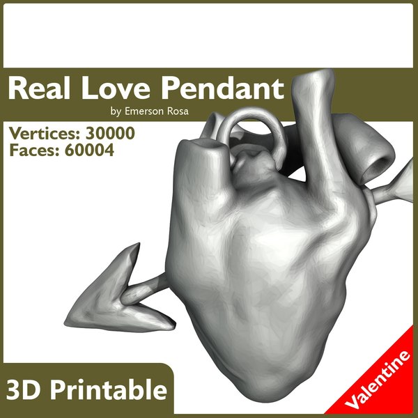 anatomic printable real pendant 3d obj