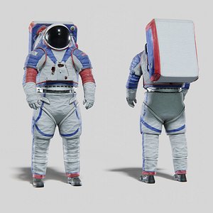 3D NASA XEMU Artemis Spacesuit Color Rigged