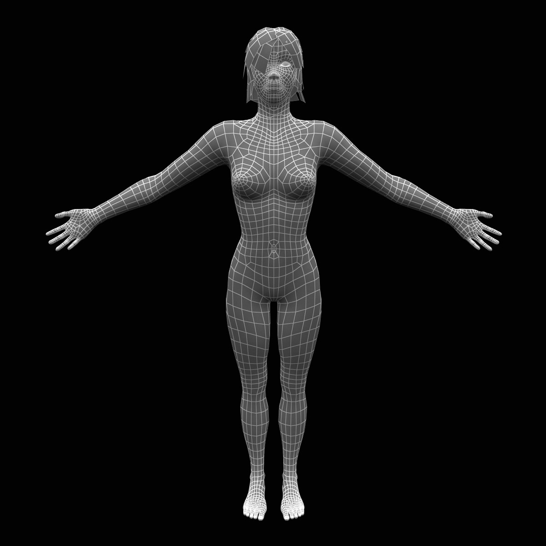 Female Character Human Woman 3d 3ds