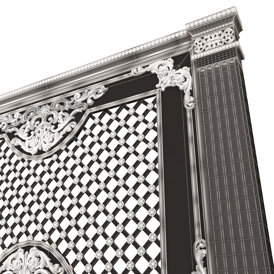 Radiator Cover Decorative Screening Grille Panel 07 3D Model ...