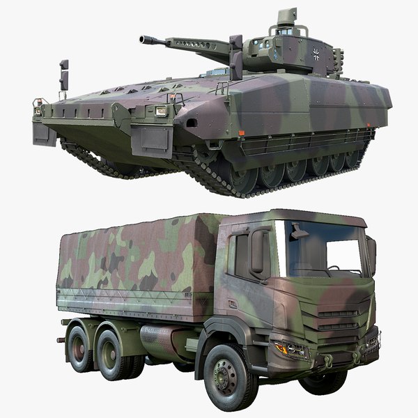 3D IFV Puma and Cargo Truck Collection