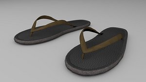 Flip Flops Slippers Low Poly