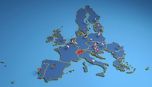 european eu states 3D model