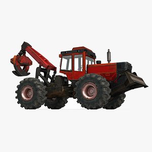 Modern vehicle lifting bulldozer 3D model
