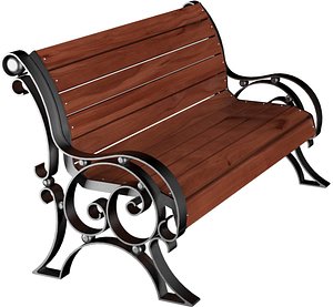 Decorative Bench 01 3D model
