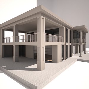 3D house villa model