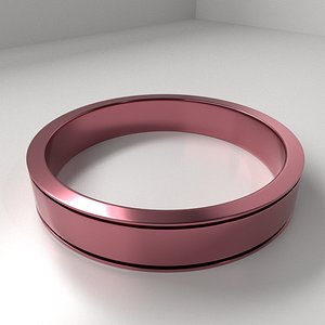 gold rose ring 3D model