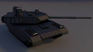 3d model of battle tank main
