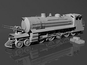 military locomotive 3d max