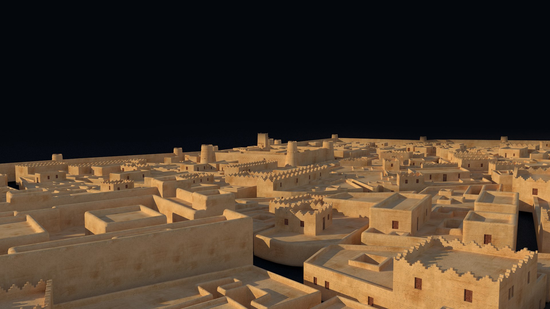 3D Model Old Riyadh City - TurboSquid 1822113