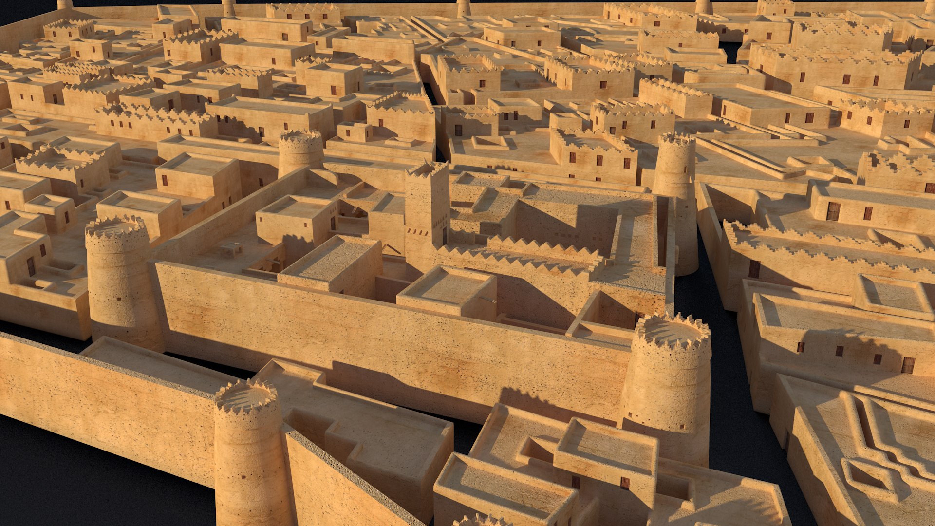 3D Model Old Riyadh City - TurboSquid 1822113