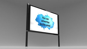 designed advertising billboard 3D model