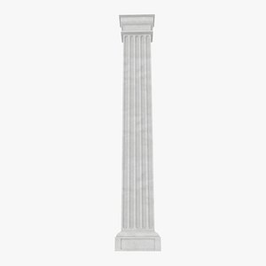 Pilaster Doric Greco Roman 2 3D Model