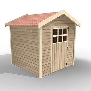 wooden house 3d model