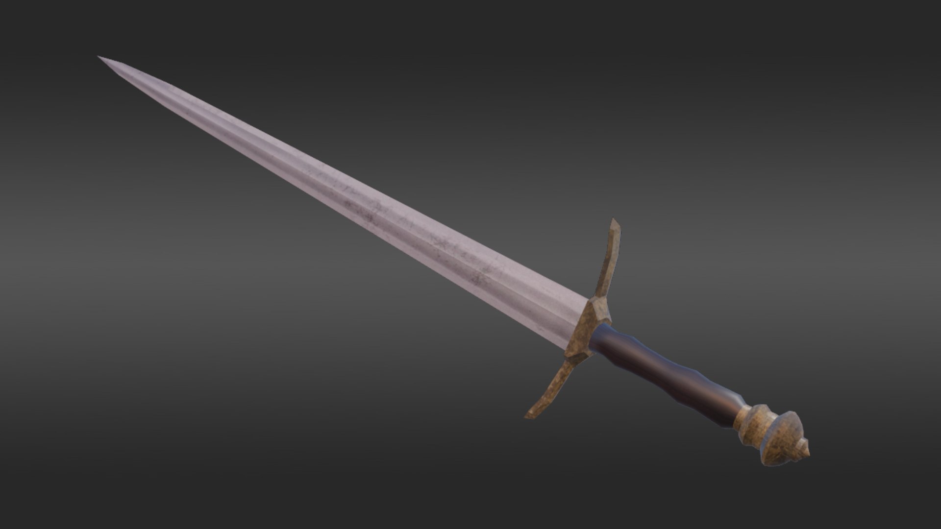 3D Low Poly Knight Longsword model - TurboSquid 1916558