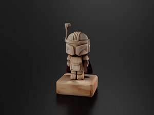 3D Mini Mandalorian 01 model