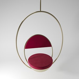 HANGING HOOP CHAIR -MAROON model