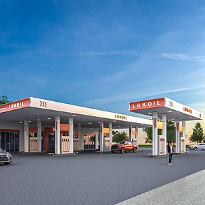 lukoil gas station 3D