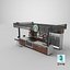 3D model Detailed Large Coffee Shops Collection