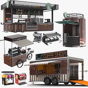 Detailed Large Coffee Shops Collection