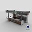 3D model Detailed Large Coffee Shops Collection
