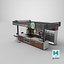 3D model Detailed Large Coffee Shops Collection