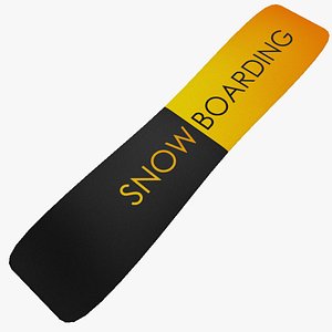 3d ready snowboard snow board model