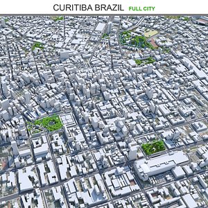 3D city area building model