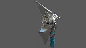 3D model Battle Axe High Poly Game Ready